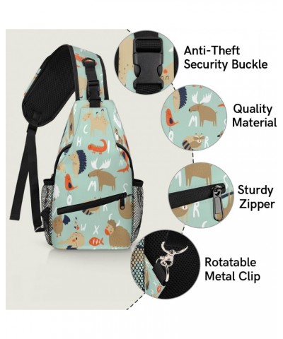 Animal Cute Cartoon Sling Bag for Women Crossbody Backpack Purse Shoulder Casual Daypack Cross Body Bags for Travel Cycling H...