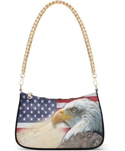 Shoulder Bags for Women American US Flag Independence Day Patriotic Hobo Tote Handbag Small Clutch Purse with Zipper Closure ...