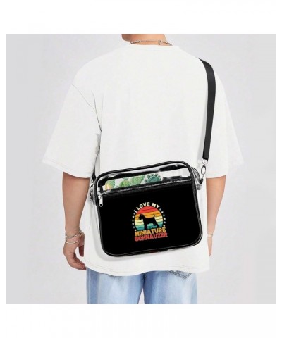 My-pitbull Pattern Clear Crossbody Shoulder Purse Bag for Men Women, Stadium Clear Messenger Bag Style-2 $11.25 Crossbody Bags