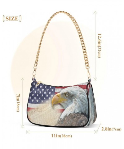 Shoulder Bags for Women American US Flag Independence Day Patriotic Hobo Tote Handbag Small Clutch Purse with Zipper Closure ...