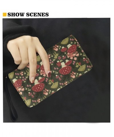 Sunflower Flag Print PU Leather Wallet for Women Zip Around Cell Phone Credit Card Holder Clutch Purse with Wrist Strap for T...