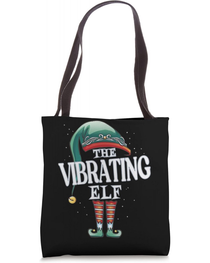 Vibrating Elf Christmas Group Xmas Pajama Party Tote Bag $13.66 Totes