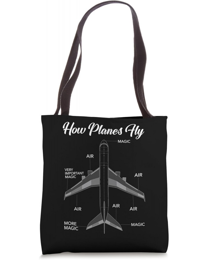 How Planes Fly Funny Aviation Airline Engineers Tote Bag $9.84 Totes