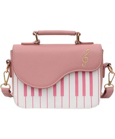 Fashion Color Matching Small Square Bag Girl Shoulder Bag Cross-body Bag Pink $15.59 Crossbody Bags