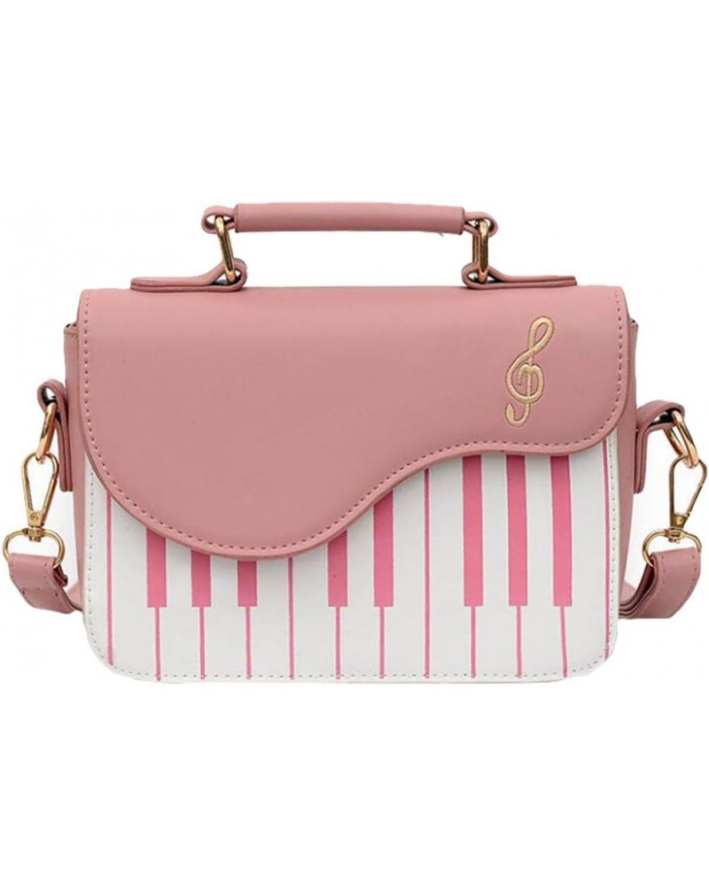 Fashion Color Matching Small Square Bag Girl Shoulder Bag Cross-body Bag Pink $15.59 Crossbody Bags