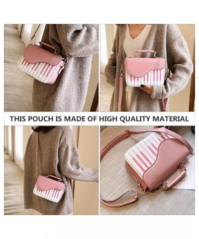 Fashion Color Matching Small Square Bag Girl Shoulder Bag Cross-body Bag Pink $15.59 Crossbody Bags