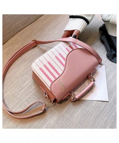 Fashion Color Matching Small Square Bag Girl Shoulder Bag Cross-body Bag Pink $15.59 Crossbody Bags