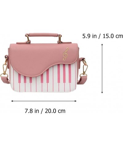 Fashion Color Matching Small Square Bag Girl Shoulder Bag Cross-body Bag Pink $15.59 Crossbody Bags