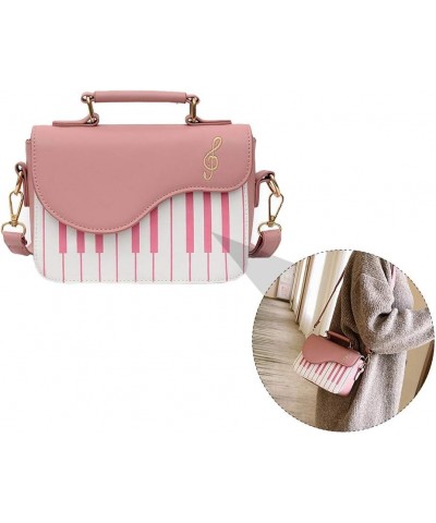 Fashion Color Matching Small Square Bag Girl Shoulder Bag Cross-body Bag Pink $15.59 Crossbody Bags