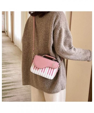 Fashion Color Matching Small Square Bag Girl Shoulder Bag Cross-body Bag Pink $15.59 Crossbody Bags