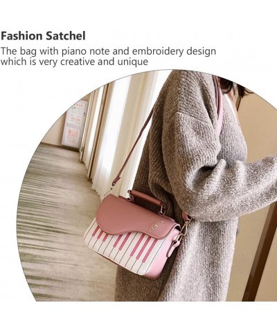 Fashion Color Matching Small Square Bag Girl Shoulder Bag Cross-body Bag Pink $15.59 Crossbody Bags