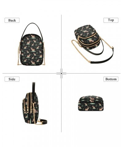 Little Farm Cattle Crossbody Bags for Women Quilted Shoulder Bag Handbag with Chain Strap Butterfly Leaves Trendy Cross Body ...