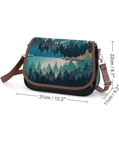 Fashion Crossbody Bags Women's Shoulder Bags Classic City Leather Satchels Hobo Bags Nature Mountain Color3 $24.15 Hobo Bags