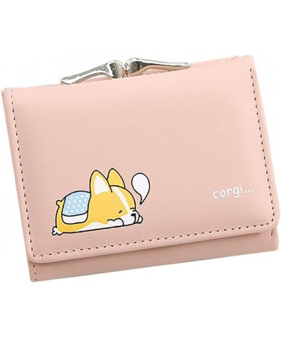 Cute Dog Women Wallet Small PU Leather Credit Card Case Holder Girls Coin Purse (Grey Blue) Pink $9.32 Wallets