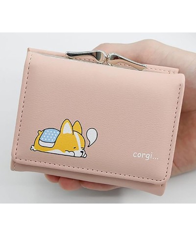 Cute Dog Women Wallet Small PU Leather Credit Card Case Holder Girls Coin Purse (Grey Blue) Pink $9.32 Wallets