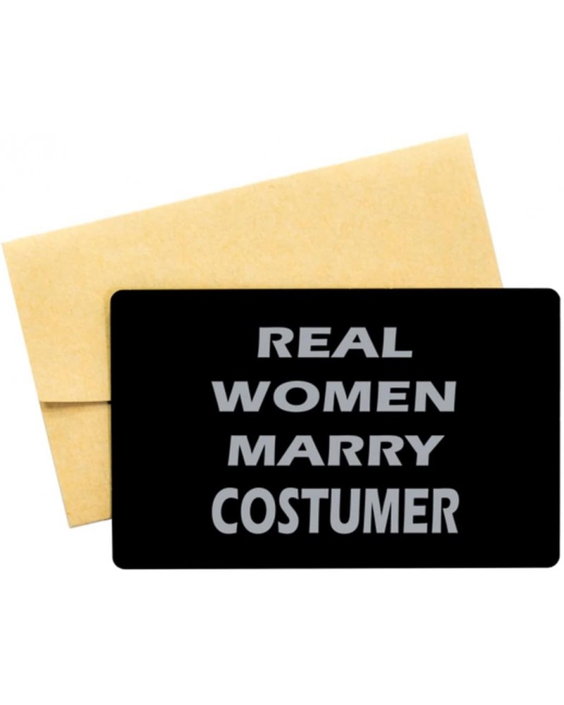 Costumer Wallet Card Gifts for Costumer Real Women Marry Black Aluminum Card Gifts Birthday Present for Wife Birthday Funny W...