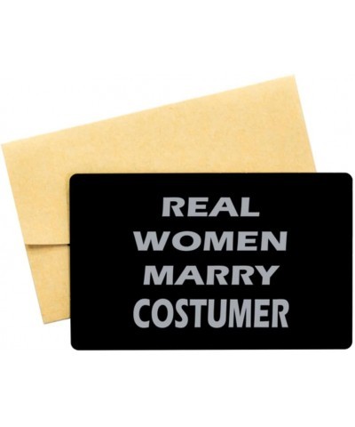 Costumer Wallet Card Gifts for Costumer Real Women Marry Black Aluminum Card Gifts Birthday Present for Wife Birthday Funny W...