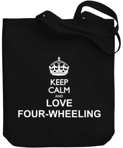 Keep calm and love Four Wheeling Canvas Tote Bag 10.5" x 16" x 4 $22.39 Totes