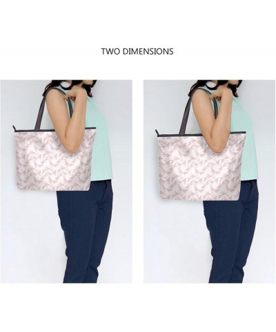 Soft Tote Shoulder Bag Big Capacity Handbag Pink Dragonfly Printed Handbag Tote Bag Large Capacity Pink Dragonfly $12.18 Totes