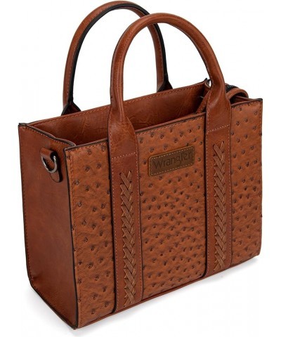 Wrangler Tote Bag for Women Designer Satchel Handbags Top-handle Purses with Strap Ostrich-brown $22.50 Totes