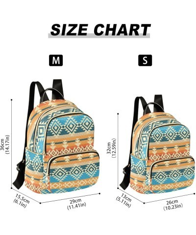 Navajo Style Geometric Mini Backpack Purse for Women, Bright Color Travel Backpack Fashion Backpack Handbag Shoulder Bag Smal...