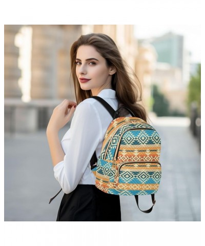 Navajo Style Geometric Mini Backpack Purse for Women, Bright Color Travel Backpack Fashion Backpack Handbag Shoulder Bag Smal...