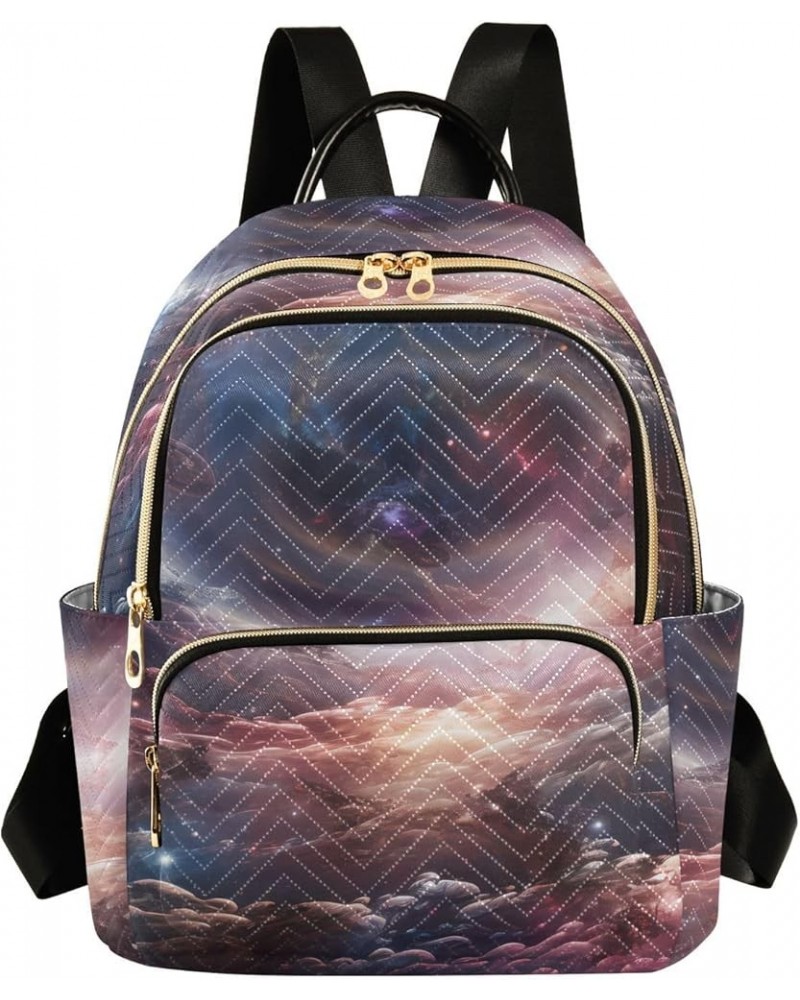 Milky Way Aperture Clouds Fashion Travel Backpack for Women Multi Pockets Lightweight Purse for Women-M Multicolor Medium $19...