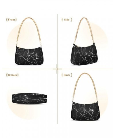 Women Handbag Purses Piano Music Chain Shoulder bag Small Ladies Hobo Tote Handbags Evening Purse Marble 11 $16.73 Hobo Bags