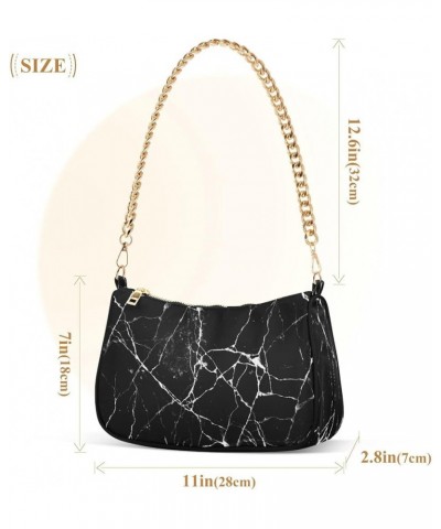 Women Handbag Purses Piano Music Chain Shoulder bag Small Ladies Hobo Tote Handbags Evening Purse Marble 11 $16.73 Hobo Bags