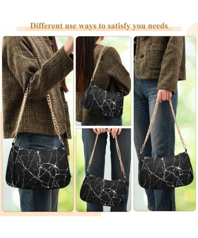 Women Handbag Purses Piano Music Chain Shoulder bag Small Ladies Hobo Tote Handbags Evening Purse Marble 11 $16.73 Hobo Bags