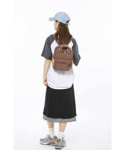 Small Corduroy Backpack for Women Unisex Lightweight Daypack Backpacks Casual Travel Bag (Style2-Beige) Style2-brown $10.50 B...