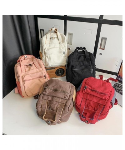 Small Corduroy Backpack for Women Unisex Lightweight Daypack Backpacks Casual Travel Bag (Style2-Beige) Style2-brown $10.50 B...