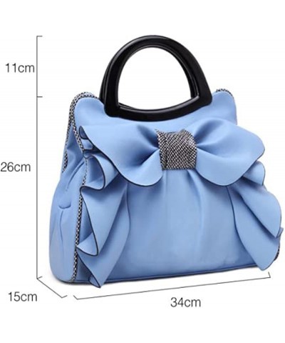 Women Leather Waterproof Bow Knot Top Handle Shoulder with Zipper Bags,Fashion Casual daily use Tote Bag Pink $29.14 Totes