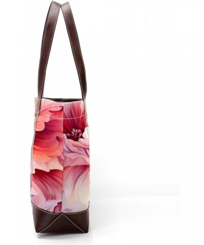 Flower Canvas Leather Mix Crossbody Bag - Stylish Hand-held Purse, 13.3x4.7x12.2 inches $24.95 Crossbody Bags