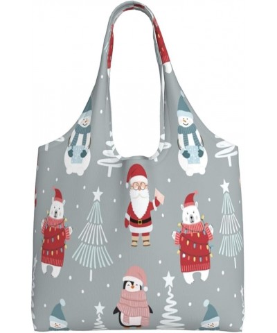 Merry Christmas Single Shoulder Commuter Canvas Tote Bags For Women And Men 027merry Christmas $8.79 Totes