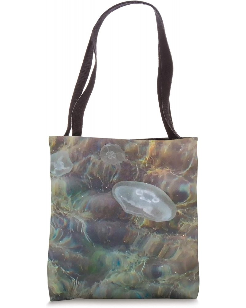 Jellyfish in Sea Water - Cute Sea & Ocean Lover Tote Bag $11.37 Totes