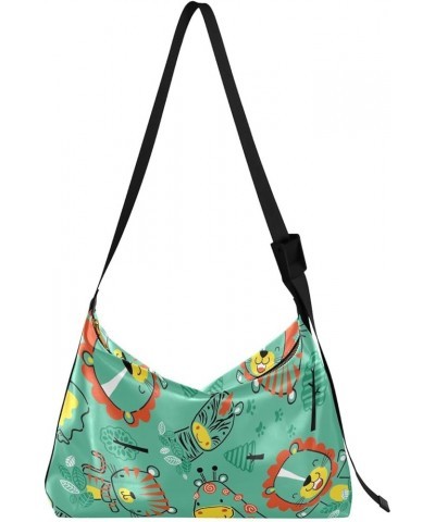 Easter Pattern with Easter Motifs Womens Shoulder Bags Boys Shoulder Bags Crossbody Waterproof Waterproof Bag Funny Animals i...