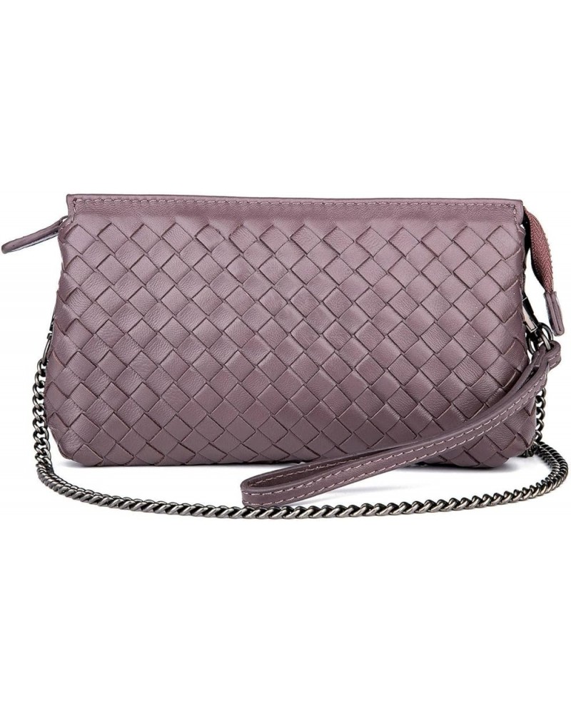 Women's Woven Crossbody Wallet Evening Small Handbag Woven Shoulder Bag Woven Wallet with Chain Crossbody Bag Yuanbanzise $26...