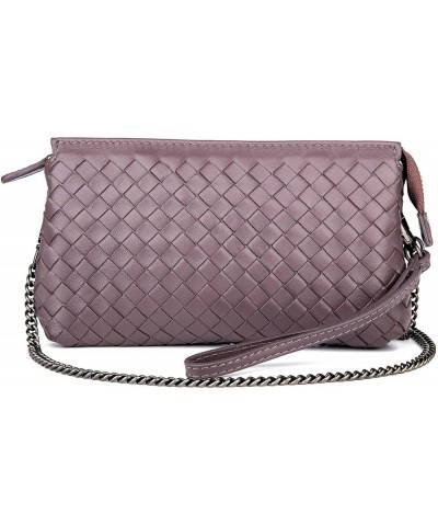 Women's Woven Crossbody Wallet Evening Small Handbag Woven Shoulder Bag Woven Wallet with Chain Crossbody Bag Yuanbanzise $26...