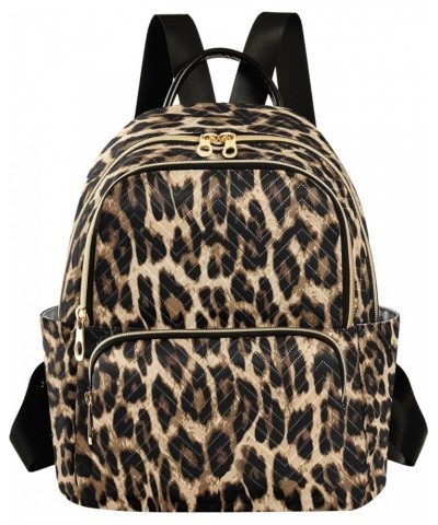 Leopard Skin Lovely Women Backpack Purse Ladies Fashion Shoulder Bag Daypack Travel Bag 7.5L Small $15.50 Backpacks