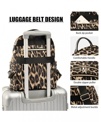 Leopard Skin Lovely Women Backpack Purse Ladies Fashion Shoulder Bag Daypack Travel Bag 7.5L Small $15.50 Backpacks