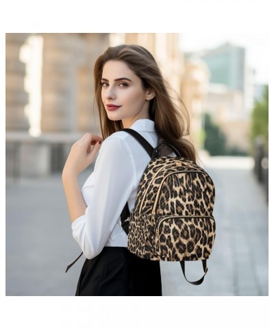 Leopard Skin Lovely Women Backpack Purse Ladies Fashion Shoulder Bag Daypack Travel Bag 7.5L Small $15.50 Backpacks