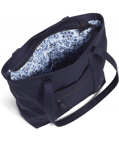 Womens Cotton Small Vera Tote Bag Classic Navy - Recycled Cotton $23.10 Totes