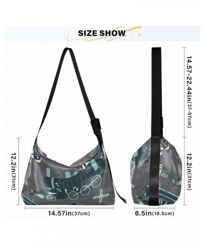 Cartoon Train Tote Bag for Women Large Hobo Bags Crossbody Purse Shopping Work Bag with Adjustable Strap for Men $13.53 Totes