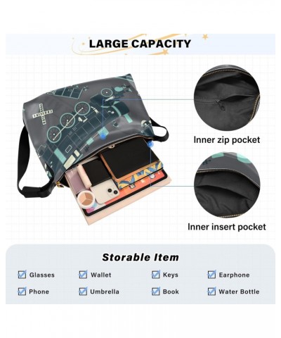 Cartoon Train Tote Bag for Women Large Hobo Bags Crossbody Purse Shopping Work Bag with Adjustable Strap for Men $13.53 Totes