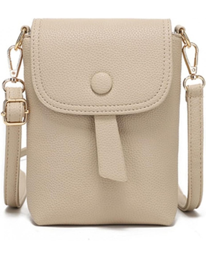 Phone Bag for Women Women Crossbody Soft Leather Phone Bag Multiple Colours Available Apricot $21.80 Crossbody Bags