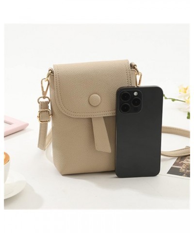 Phone Bag for Women Women Crossbody Soft Leather Phone Bag Multiple Colours Available Apricot $21.80 Crossbody Bags