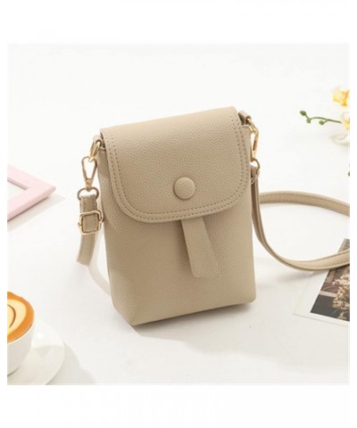 Phone Bag for Women Women Crossbody Soft Leather Phone Bag Multiple Colours Available Apricot $21.80 Crossbody Bags