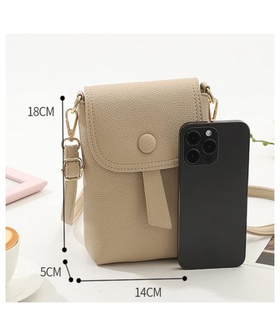 Phone Bag for Women Women Crossbody Soft Leather Phone Bag Multiple Colours Available Apricot $21.80 Crossbody Bags