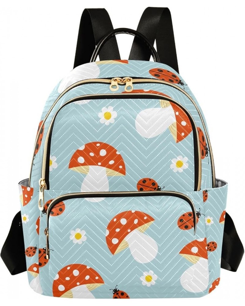 Small Backpack for Women Travel Bag Mushrooms Insects Daisies Daypack Purse Fashion Shoulder Bag Rucksack Medium A510 $12.48 ...